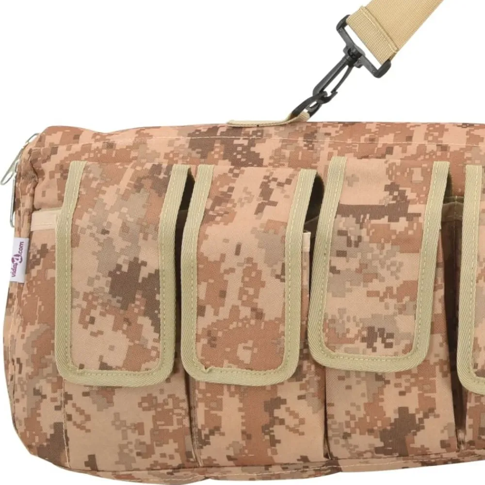 vidaXL Bolsa para rifle con correa de hombro tela oxford 120 cm Marrón Sale