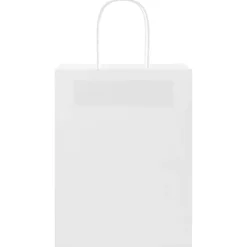 vidaXL Bolsas de papel con asas 50 uds blanca 21x11x28 cm Blanco New
