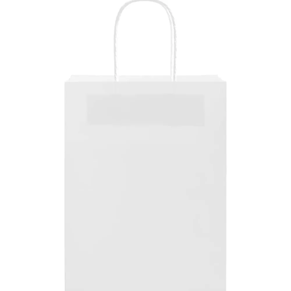 vidaXL Bolsas de papel con asas 50 uds blanca 21x11x28 cm Blanco New