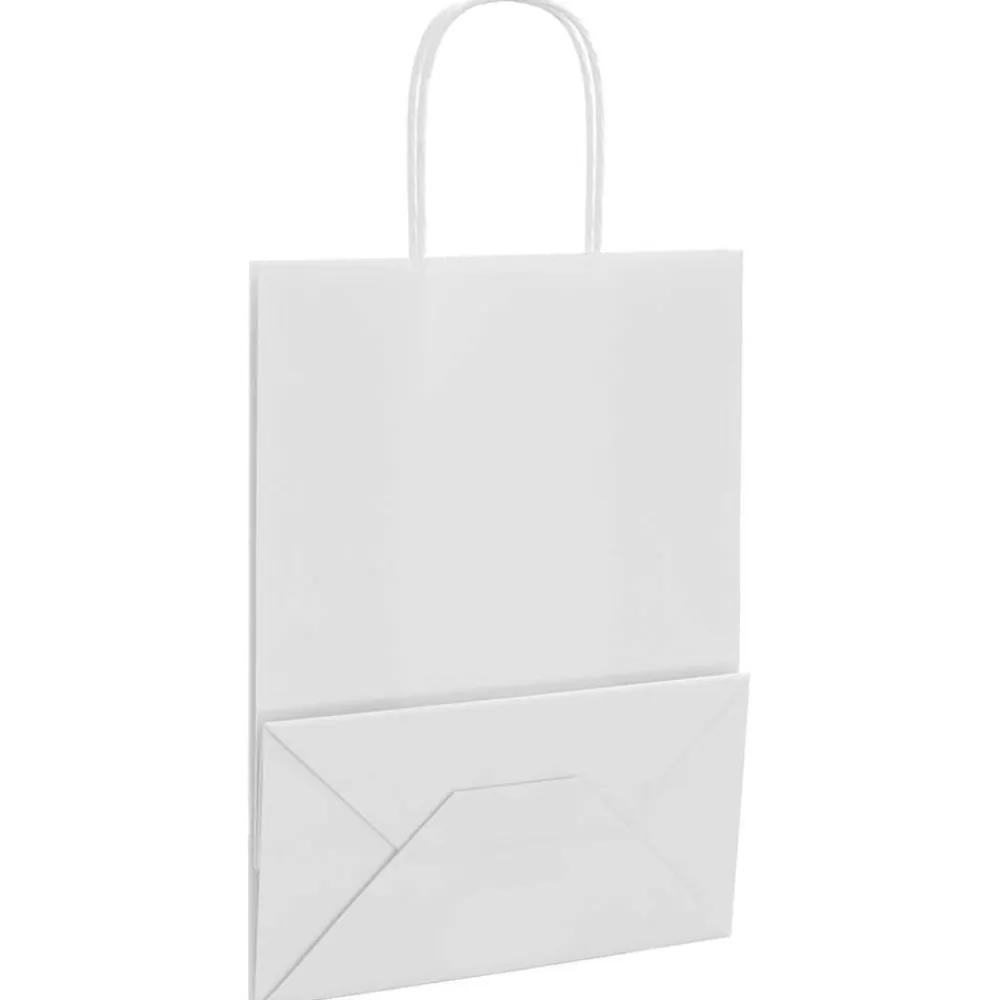 vidaXL Bolsas de papel con asas 50 uds blanca 21x11x28 cm Blanco New