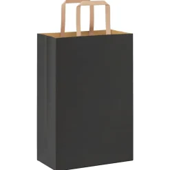 vidaXL Bolsas de papel con asas 250 uds negra 21x11x31 cm Negro Clearance