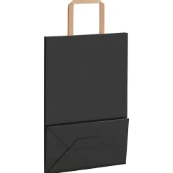 vidaXL Bolsas de papel con asas 250 uds negra 21x11x31 cm Negro Clearance