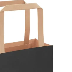 vidaXL Bolsas de papel con asas 250 uds negra 21x11x31 cm Negro Clearance