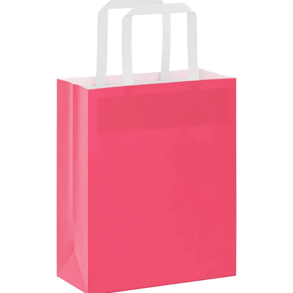 vidaXL Arte Y Ocio-Bolsas de papel con asas 50 uds 18x8x22 cm