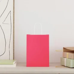 vidaXL Arte Y Ocio-Bolsas de papel con asas 50 uds 15x8x21 cm