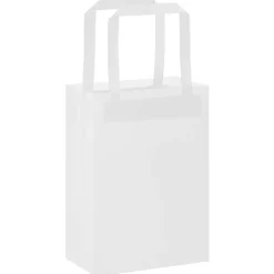 vidaXL Arte Y Ocio-Bolsas de papel con asas 50 uds blanca 15x8x21 cm