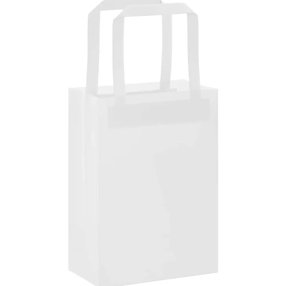 vidaXL Arte Y Ocio-Bolsas de papel con asas 50 uds blanca 15x8x21 cm
