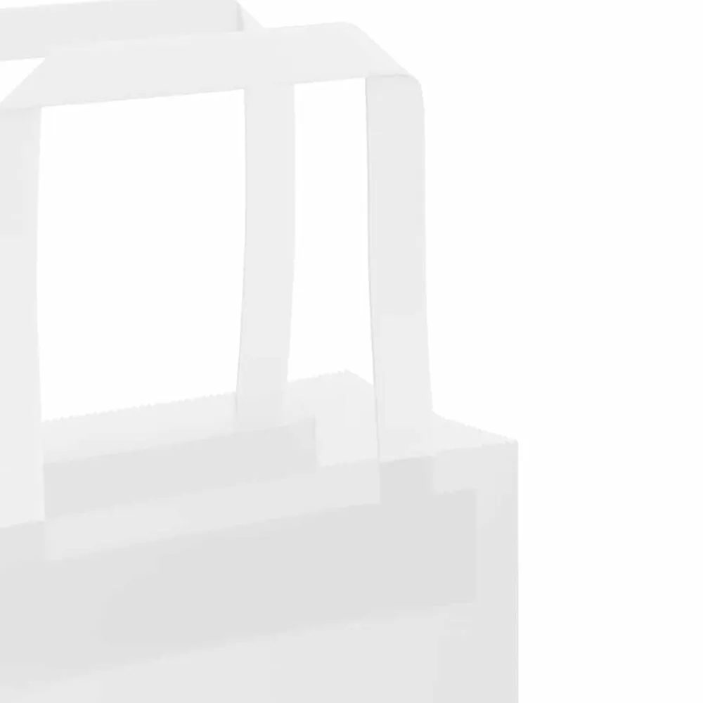 vidaXL Arte Y Ocio-Bolsas de papel con asas 50 uds blanca 15x8x21 cm