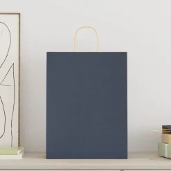 vidaXL Arte Y Ocio-Bolsas de papel con asas 250 uds 32x12x42 cm