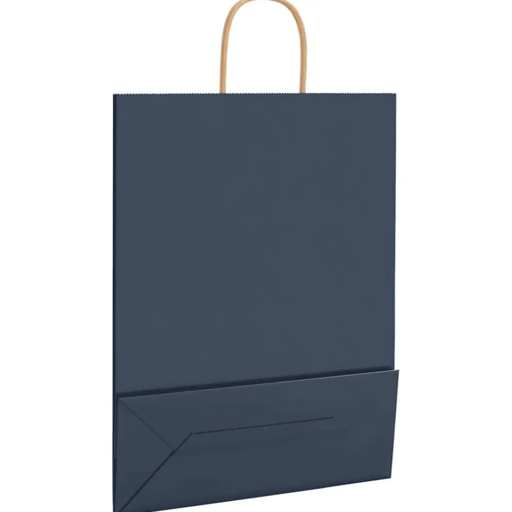 vidaXL Arte Y Ocio-Bolsas de papel con asas 250 uds 32x12x42 cm