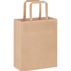 vidaXL Arte Y Ocio-Bolsas de papel con asas 50 uds marrón 18x8x22 cm