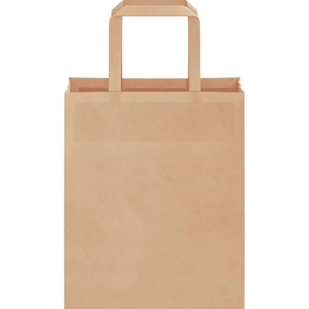 vidaXL Arte Y Ocio-Bolsas de papel con asas 50 uds marrón 18x8x22 cm