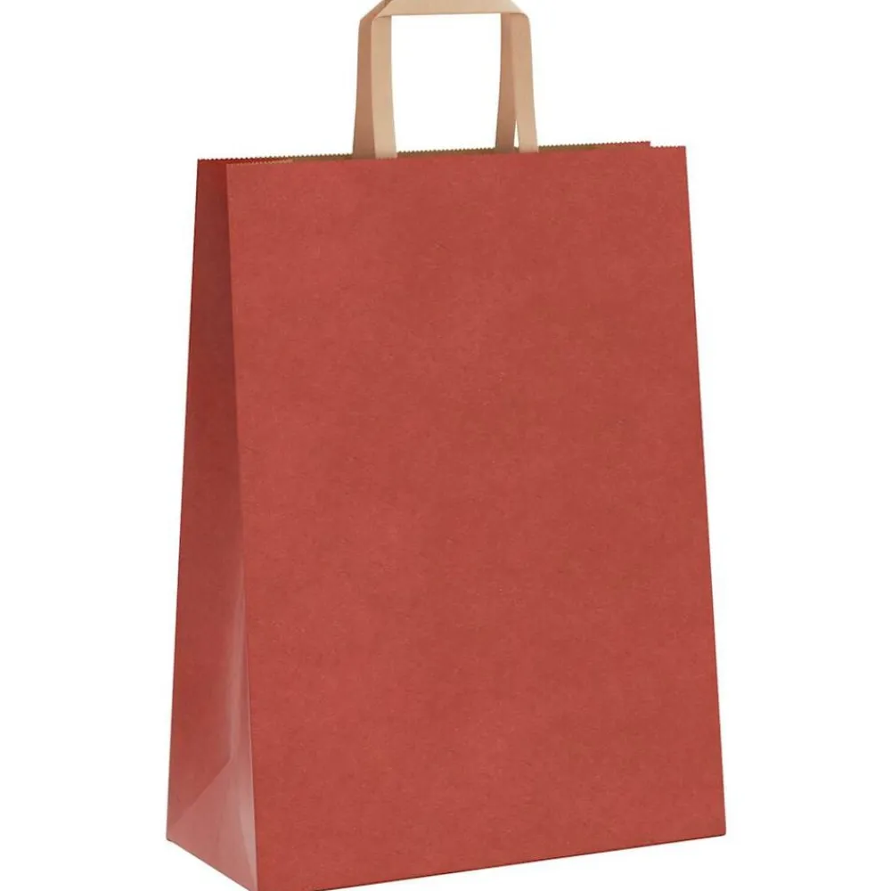 vidaXL Arte Y Ocio-Bolsas de papel con asas 250 uds 26x12x35 cm