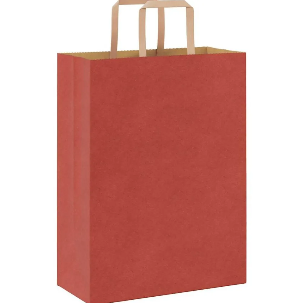 vidaXL Arte Y Ocio-Bolsas de papel con asas 250 uds 26x12x35 cm