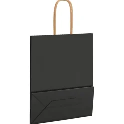 vidaXL Bolsas de papel con asas 250 uds negra 18x8x22 cm Negro Best