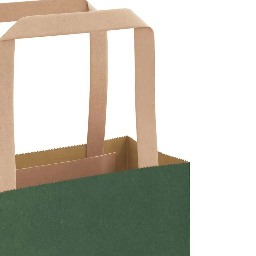 vidaXL Arte Y Ocio-Bolsas de papel con asas 250 uds 21x11x36 cm