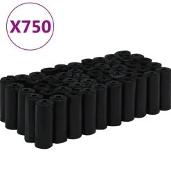 vidaXL Productos Para Mascotas-Bolsas para cacas de perro 750 uds PE negro 30x20 cm