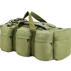 vidaXL Maletas Y Bolsos De Viaje-Bolso de lona estilo militar 3-en-1 45 L