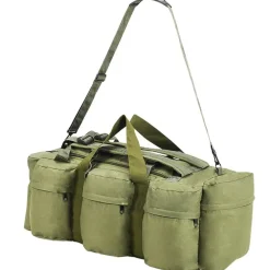 vidaXL Maletas Y Bolsos De Viaje-Bolso de lona estilo militar 3-en-1 45 L