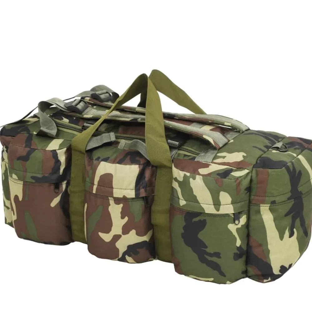 vidaXL Bolso de lona estilo militar 3-en-1 45 L Camuflaje Online