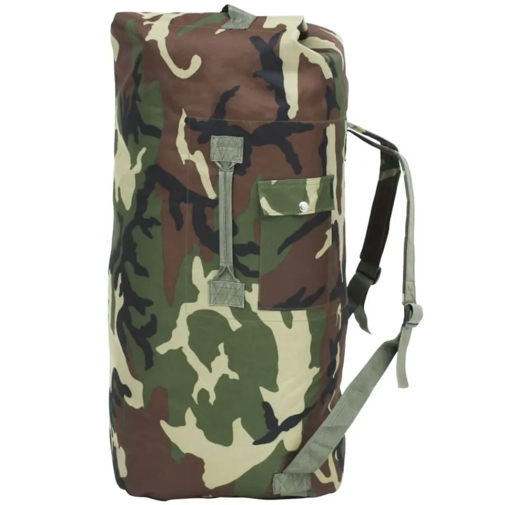 vidaXL Bolso de lona estilo militar 85 L Camuflaje Online