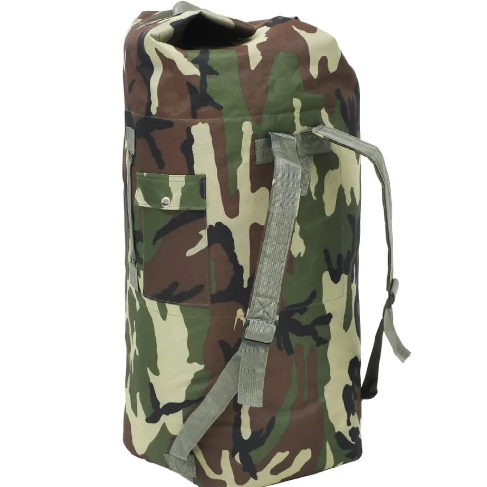 vidaXL Bolso de lona estilo militar 85 L Camuflaje Online