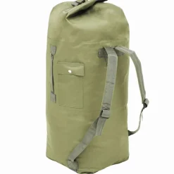 vidaXL Maletas Y Bolsos De Viaje-Bolso de lona estilo militar 85 L