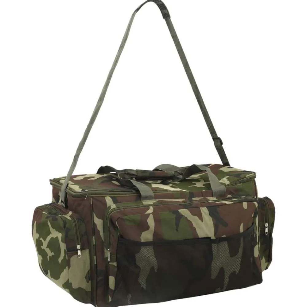 vidaXL Actividades Al Aire Libre-Bolso de pesca impermeable tela Oxford camuflaje