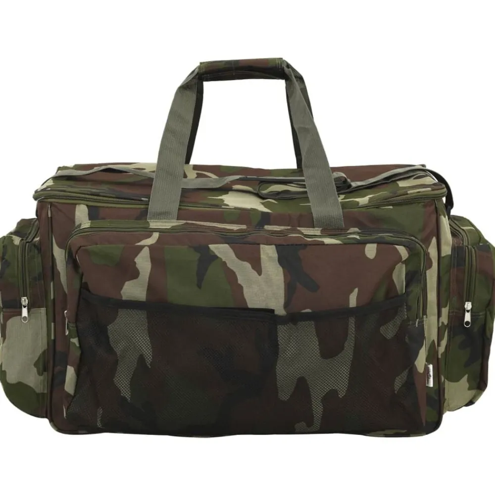 vidaXL Actividades Al Aire Libre-Bolso de pesca impermeable tela Oxford camuflaje