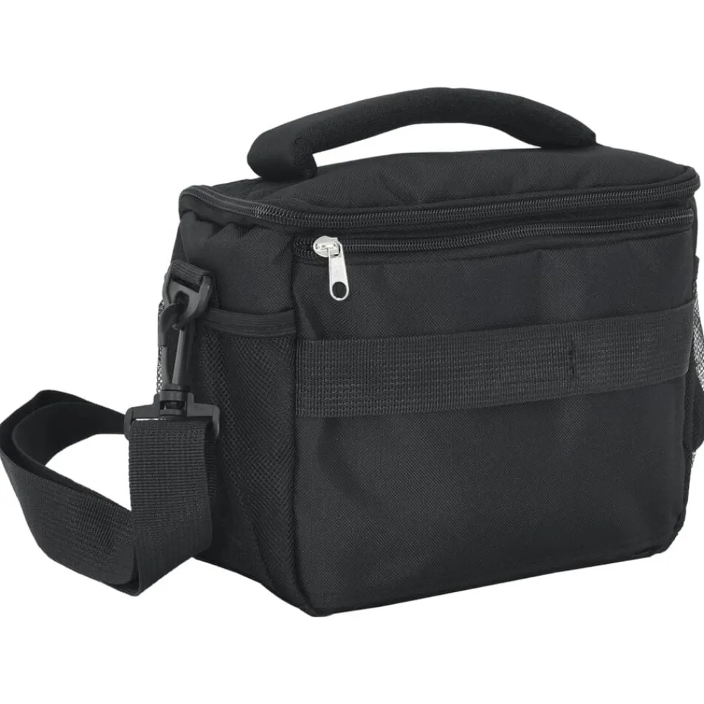 vidaXL Cámaras Y Objetivos-Bolso para cámara con funda impermeable tela oxford negra