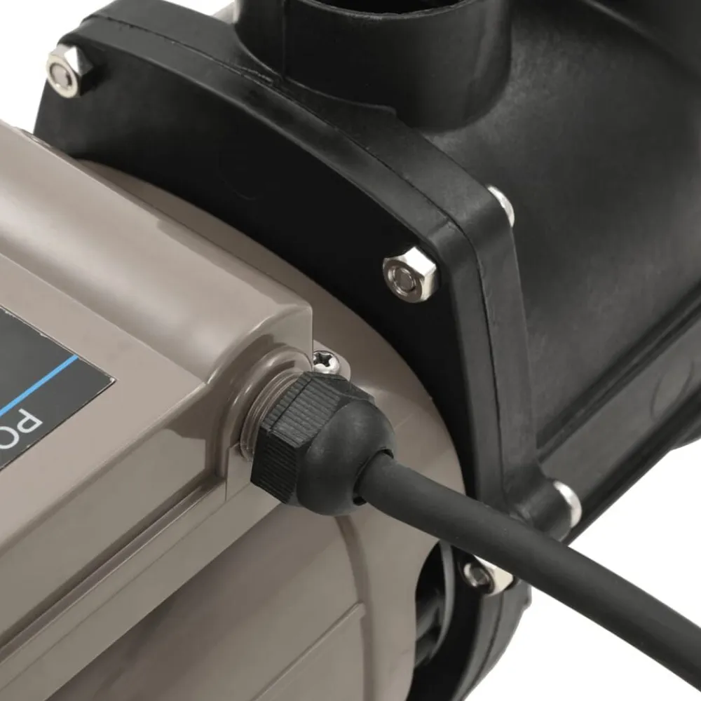 vidaXL Piscina Y Spa-Bomba de piscina con temporizador negra 0,25 HP 8000 L/h