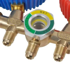 vidaXL Accesorios Para Electrodomésticos-Bomba de vacío set de manómetros 2 vías para aire acondicionado
