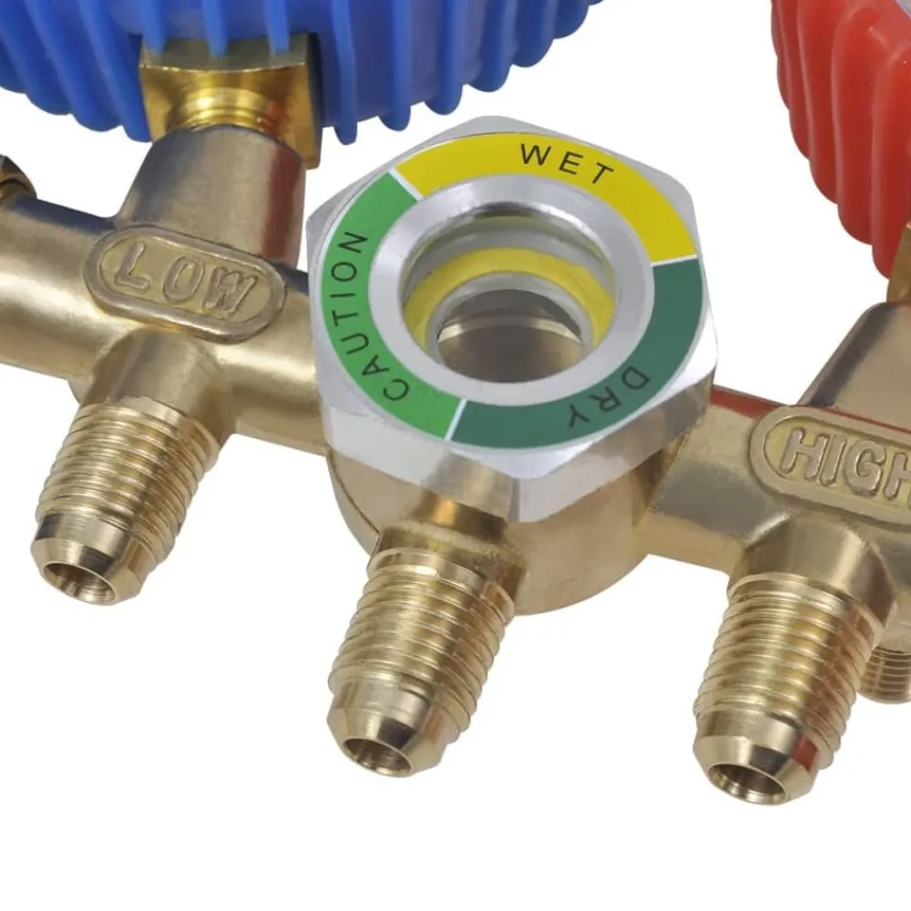 vidaXL Accesorios Para Electrodomésticos-Bomba de vacío una etapa con manómetro colector bidireccional