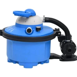 vidaXL Piscina Y Spa-Bomba filtro arena azul y negra 385x620x432 mm 200 W 25 L