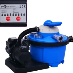 vidaXL Piscina Y Spa-Bomba filtro de arena con temporizador 450 W 25 L