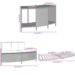 vidaXL Piscina Y Spa-Borde bañera hidromasaje madera acacia y ratán sintético