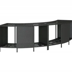 vidaXL Piscina Y Spa-Borde bañera hidromasaje madera acacia y ratán sintético