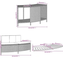 vidaXL Piscina Y Spa-Borde bañera hidromasaje madera acacia y ratán sintético