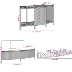 vidaXL Piscina Y Spa-Borde bañera hidromasaje madera acacia y ratán sintético