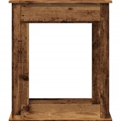 vidaXL Borde de chimenea madera ingeniería envejecida 75x20x87,5 cm Madera antigua Discount