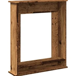vidaXL Borde de chimenea madera ingeniería envejecida 75x20x87,5 cm Madera antigua Discount