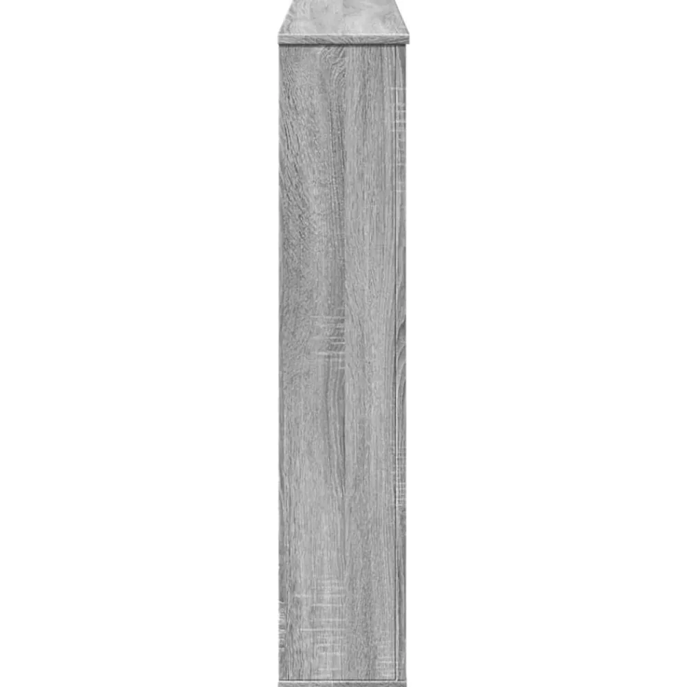 vidaXL Borde de chimenea madera ingeniería 100x20x100 cm Gris sonoma