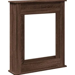 vidaXL Borde de chimenea madera ingeniería marrón roble 75x20x87,5 cm Marr&oacute;n roble