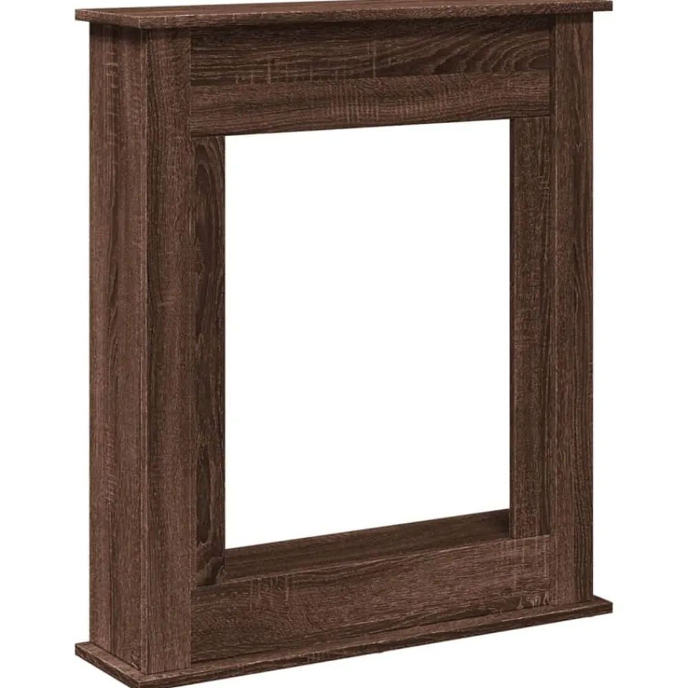 vidaXL Borde de chimenea madera ingeniería marrón roble 75x20x87,5 cm Marrón roble