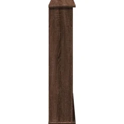 vidaXL Borde de chimenea madera ingeniería marrón roble 75x20x87,5 cm Marrón roble