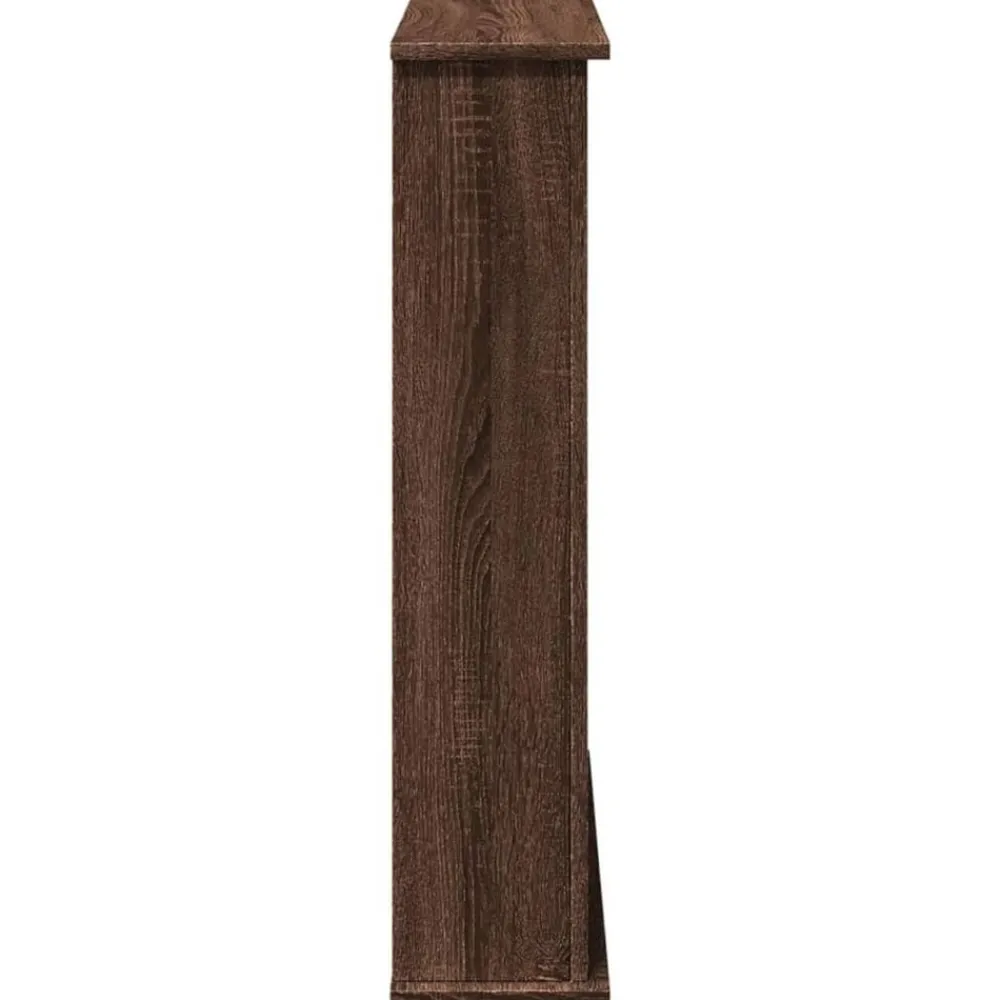 vidaXL Borde de chimenea madera ingeniería marrón roble 75x20x87,5 cm Marrón roble