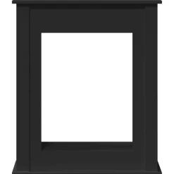 vidaXL Borde de chimenea madera de ingeniería 75x20x87,5 cm Negro New