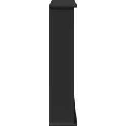 vidaXL Borde de chimenea madera de ingeniería 75x20x87,5 cm Negro New