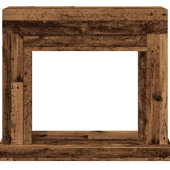 vidaXL Borde de chimenea madera ingeniería envejecida 100x30x87,5 cm Madera antigua Discount