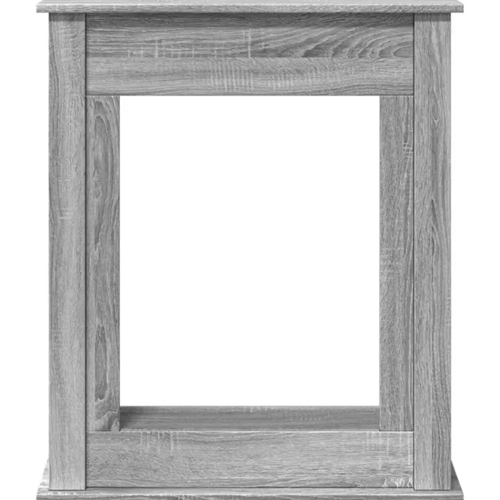 vidaXL Borde de chimenea madera ingeniería 75x20x87,5 cm Gris sonoma Hot